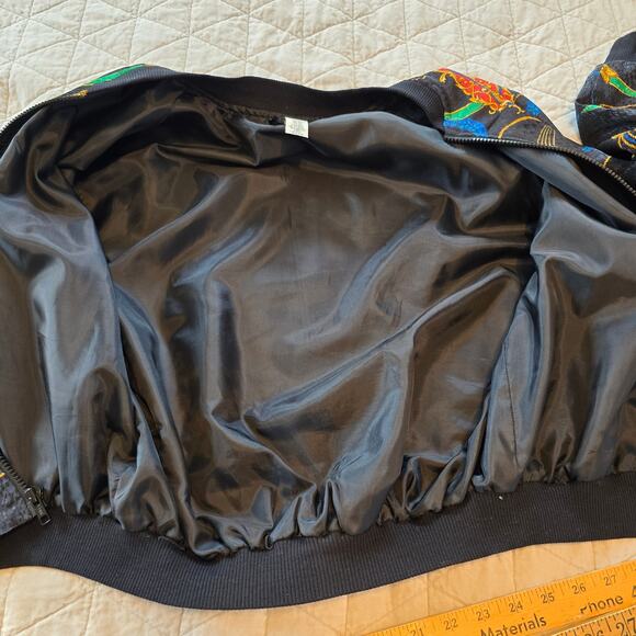 Erena by Irene Koewig Vintage 90s Track Jacket Women's S Black Crest Old Money - Picture 6 of 8